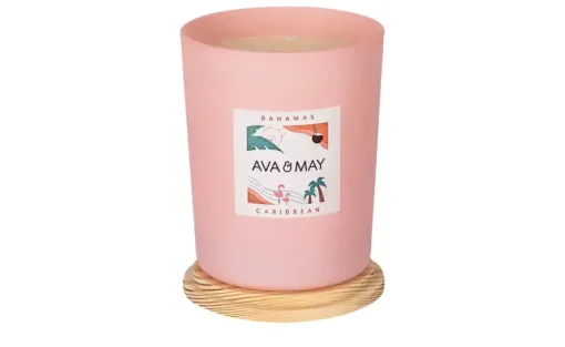 Duftkerze im Glas Bahamas AVA & MAY | Rosa | Höffner