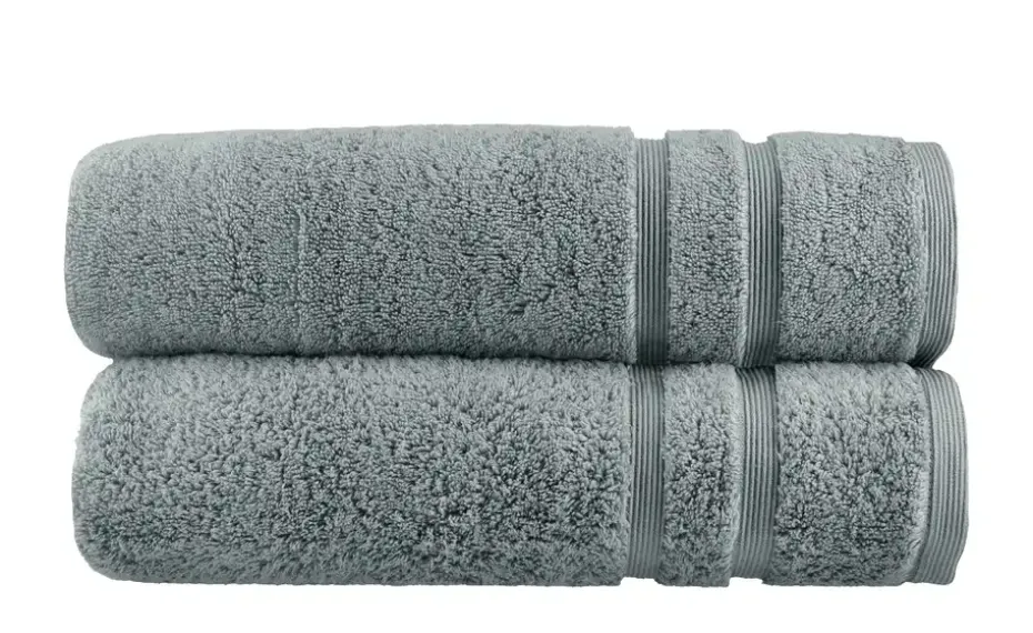 Duschtuch (70 x 140cm), 2er-Set Anthrazit Kuschel Wuschel