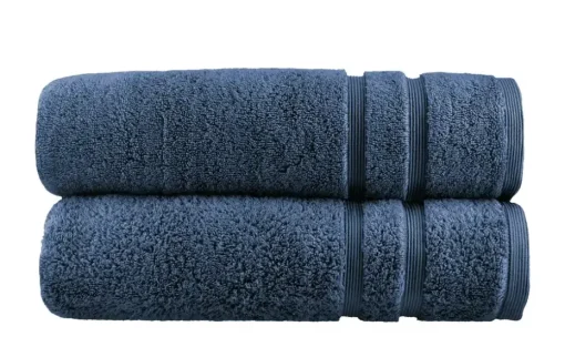 Duschtuch (70 x 140cm), 2er-Set Marineblau Kuschel Wuschel