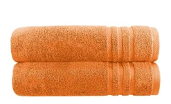 Duschtuch (70 x 140cm), 2er-Set Orange Soft Cotton