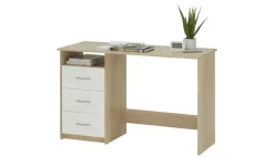 Eckschreibtisch Aras | Eiche sägerau (Nachbildung), Weiß, Eiche Sonoma (Nachbildung)