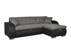 Ecksofa Aries | Grau, Schwarz, rechts | Möbel Höffner