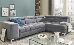 Ecksofa Arte | rechts, Dunkelgrau | Möbel Höffner