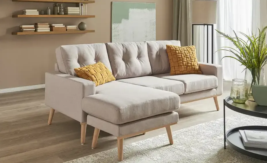 Ecksofa beidseitig stellbar Cristy | Beige | Höffner