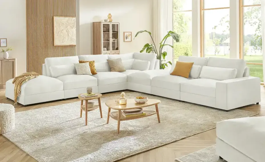 Ecksofa Branna | rechts, Beige | Möbel Höffner