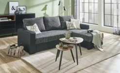 Ecksofa Navarra | Schwarz, rechts | Möbel Höffner