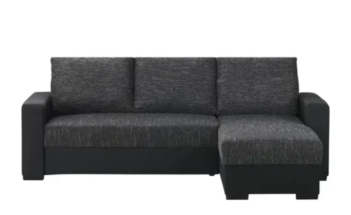 Ecksofa Navarra | Schwarz, rechts | Möbel Höffner