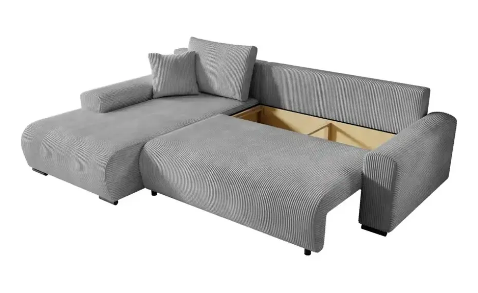 Ecksofa Nelly | Grau, links | Möbel Höffner