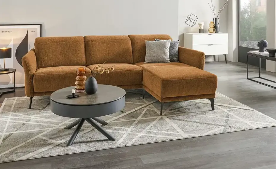 Ecksofa New York | rechts, Kupferfarben | Möbel Höffner