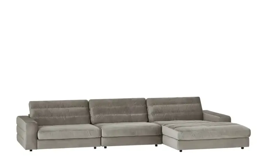 Ecksofa Samt Scarlatti | Silbergrau, rechts | Höffner