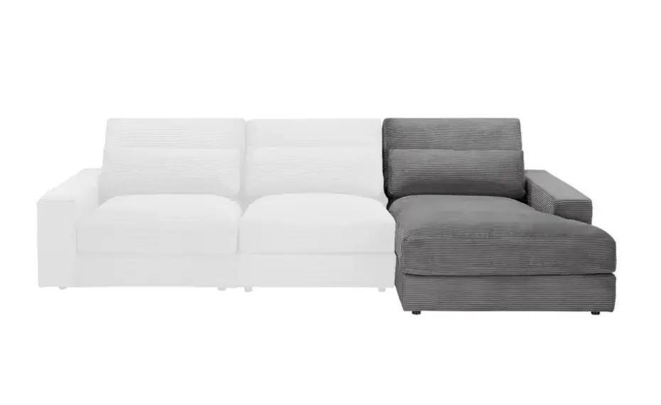 Element Ottomane Armlehne rechts Branna | Anthrazit, Cordstoff