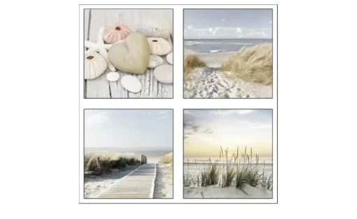 4er-Set eckige Magnete Beach | Beach | Möbel Höffner