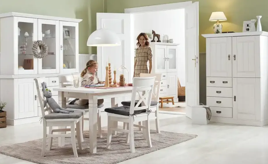 Essgruppe, komplett weiß Florian | Möbel Höffner