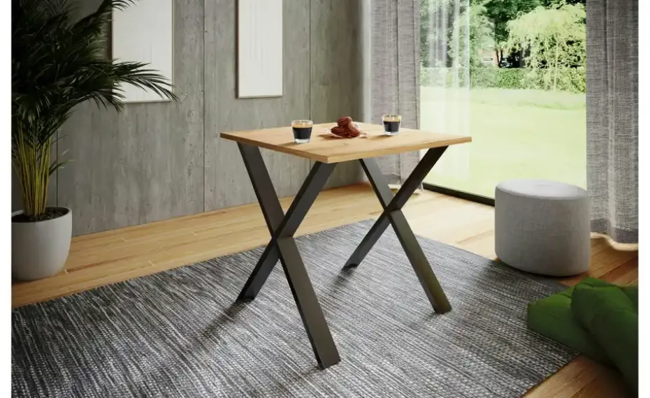 Esstisch | Gestell: schwarz, 80 cm | Möbel Höffner