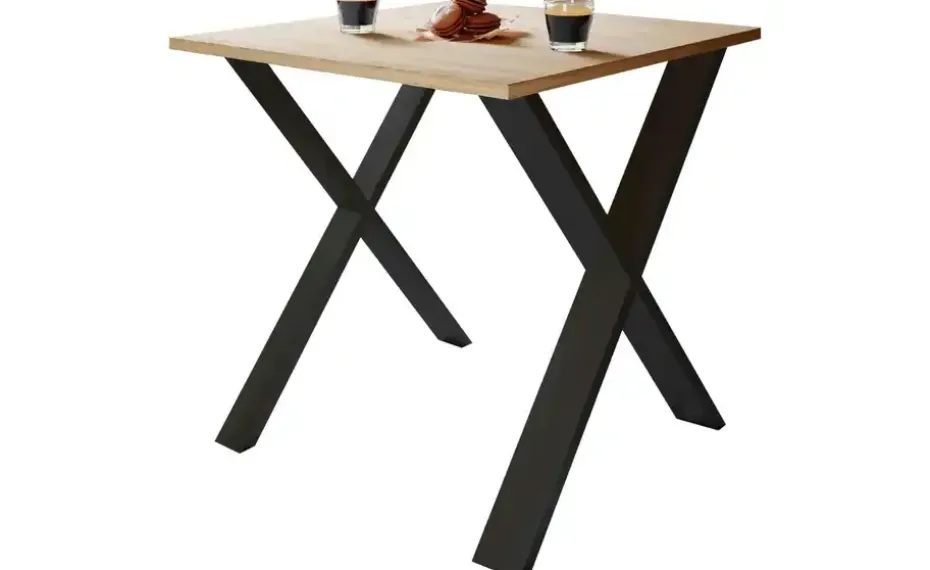 Esstisch | Gestell: schwarz, 80 cm | Möbel Höffner