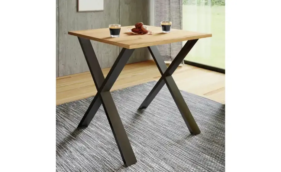 Esstisch | Gestell: schwarz, 80 cm | Möbel Höffner