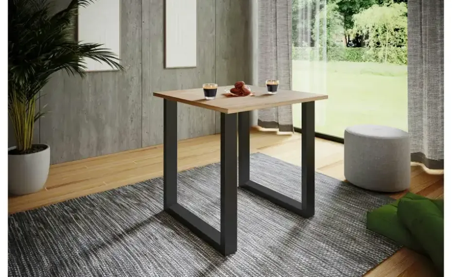 Esstisch | Gestell: schwarz, 80 cm | Möbel Höffner