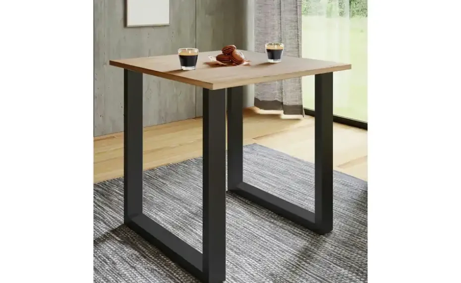 Esstisch | Gestell: schwarz, 80 cm | Möbel Höffner