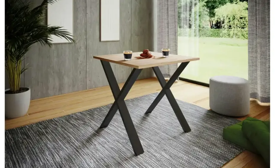 Esstisch | Gestell: schwarz, 80 cm | Möbel Höffner