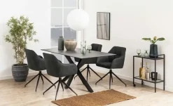 Esstisch  160 x 90 cm Maks | Schwarz | Möbel Höffner