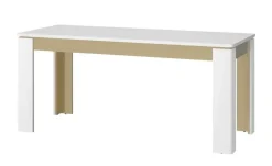 Esstisch ausziehbar Losini | Weiß, Goldfarben | Höffner