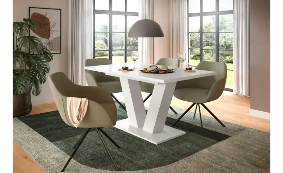 Esstisch ausziehbar Moritz | Weiß | Möbel Höffner