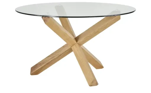Esstisch  mit Tischplatte aus Klarglas Figo | transparent