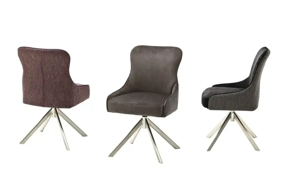 Esszimmerstuhl drehbar Effi | Anthrazit, Stativgestell