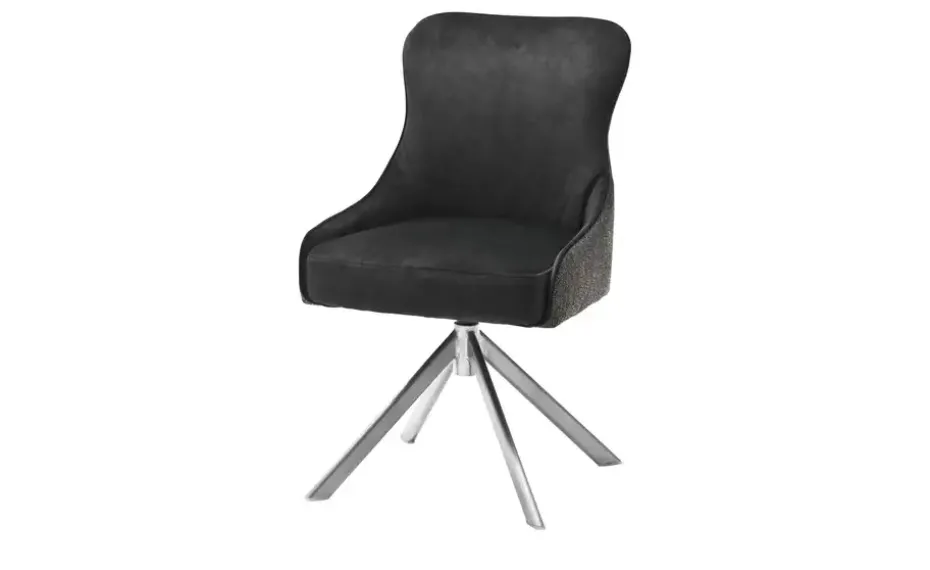 Esszimmerstuhl drehbar Effi | Anthrazit, Stativgestell