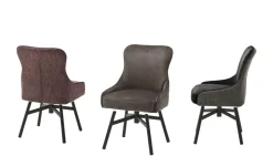 Esszimmerstuhl  drehbar Effi | Anthrazit, 4-Fußgestell