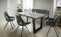 Esszimmerstuhl  drehbar Jenala | Grau, Armlehne