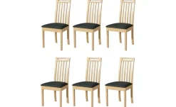 Esszimmerstuhl 6er-Set | Eiche Sonoma, Dunkelgrau