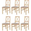 Esszimmerstuhl 6er-Set | Eiche Sonoma, Beige | Höffner