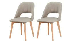 Esszimmerstuhl 2er-Set | holzfarben, Nude | Höffner