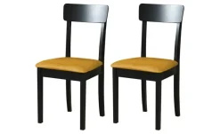 Esszimmerstuhl 2er-Set | Schwarz, Gelb | Möbel Höffner