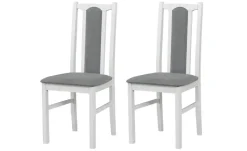 Esszimmerstuhl 2er-Set | Weiß, Grau | Möbel Höffner