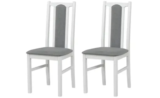 Esszimmerstuhl 2er-Set | Weiß, Grau | Möbel Höffner