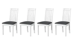 Esszimmerstuhl 4er-Set | Weiß, Dunkelgrau | Höffner