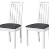 Esszimmerstuhl 2er-Set | Weiß, Dunkelgrau | Höffner