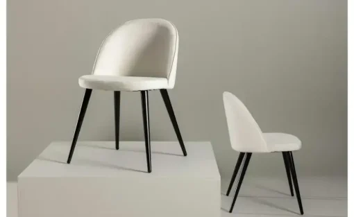 Esszimmerstuhl 2er-Set aus Velvet  Svart | Höffner