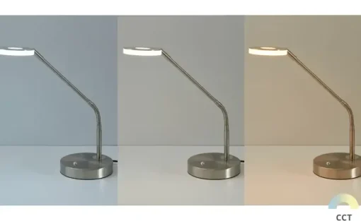 Fischer-Honsel LED-Schreibtischleuchte, Nickel-matt mit Dimmer