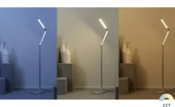 Fischer-Honsel LED-Stehleuchte, Alufarben mit Dimmer | silberfarben, matt