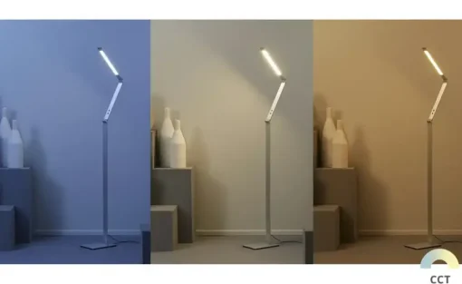 Fischer-Honsel LED-Stehleuchte, Alufarben mit Dimmer | silberfarben, matt