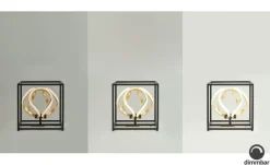 Fischer-Honsel LED-Tischleuchte, schwarz/ Blattgold