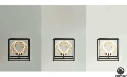 Fischer-Honsel LED-Tischleuchte, schwarz/ Blattgold