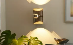 Fischer-Honsel LED-Wandleuchte, Nickel-antik mit RGB