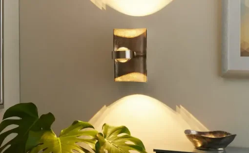 Fischer-Honsel LED-Wandleuchte, Nickel-antik mit RGB