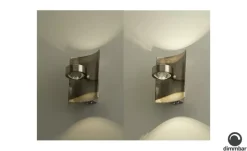 Fischer-Honsel LED-Wandleuchte, Nickel-antik mit RGB