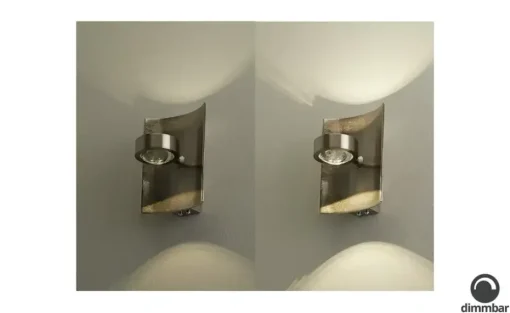Fischer-Honsel LED-Wandleuchte, Nickel-antik mit RGB