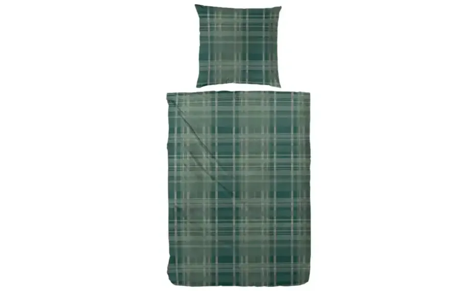 Flanell Bettwäsche-Set | Grün, 200 cm | Möbel Höffner